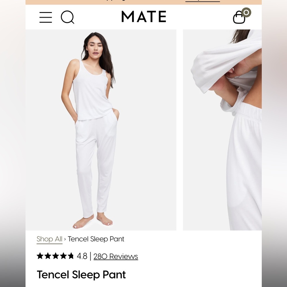 NWT MATE The Label Tencel Sleep Pant